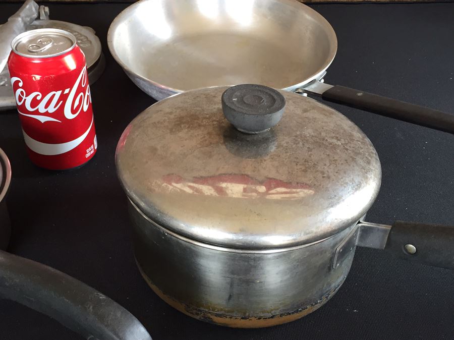 Copper Bottom Pots, Aluminum Pot, Paul Revere Teapot Lot [Photo 4]