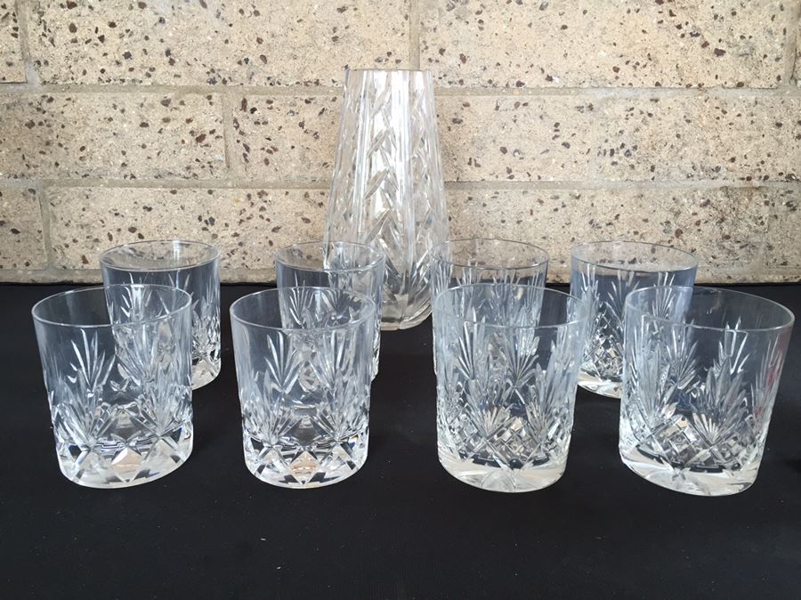 Cut Crystal Glass And Vase Lot [Photo 4]