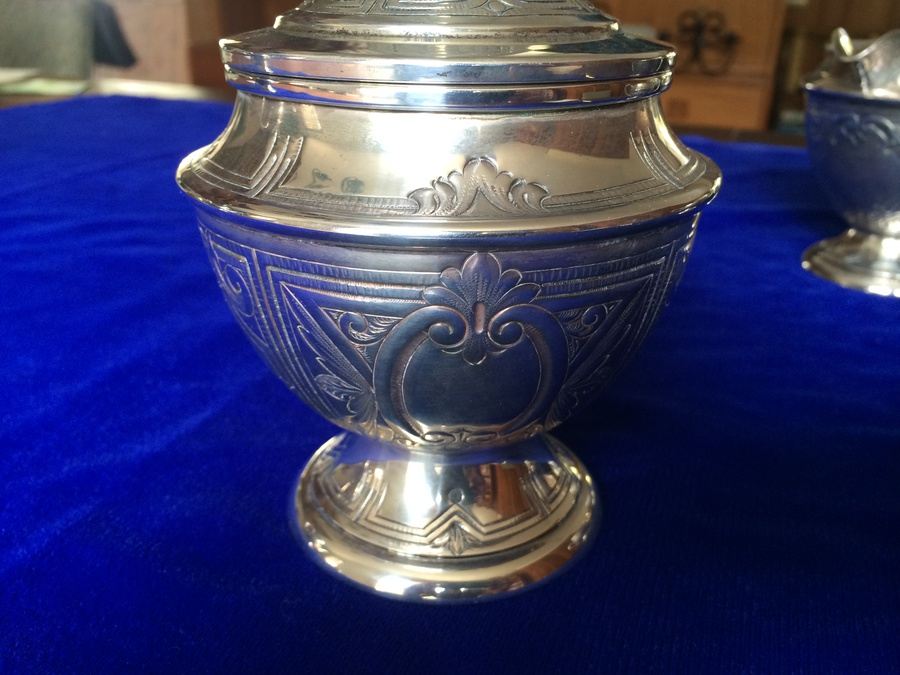 Baldwin & Miller (B&M) Sterling Tea Set - B&M was retailed by Cartier [Photo 16]