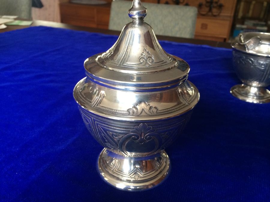 Baldwin & Miller (B&M) Sterling Tea Set - B&M was retailed by Cartier [Photo 14]