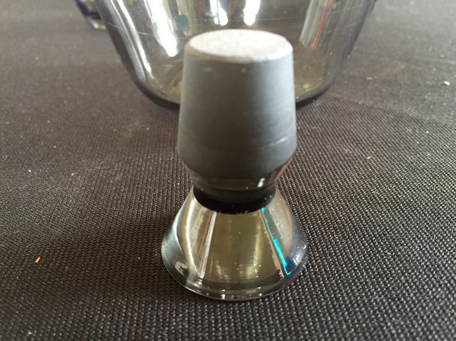 Vintage Mid-Century Smoked Glass Decanter And Cups [Photo 8]