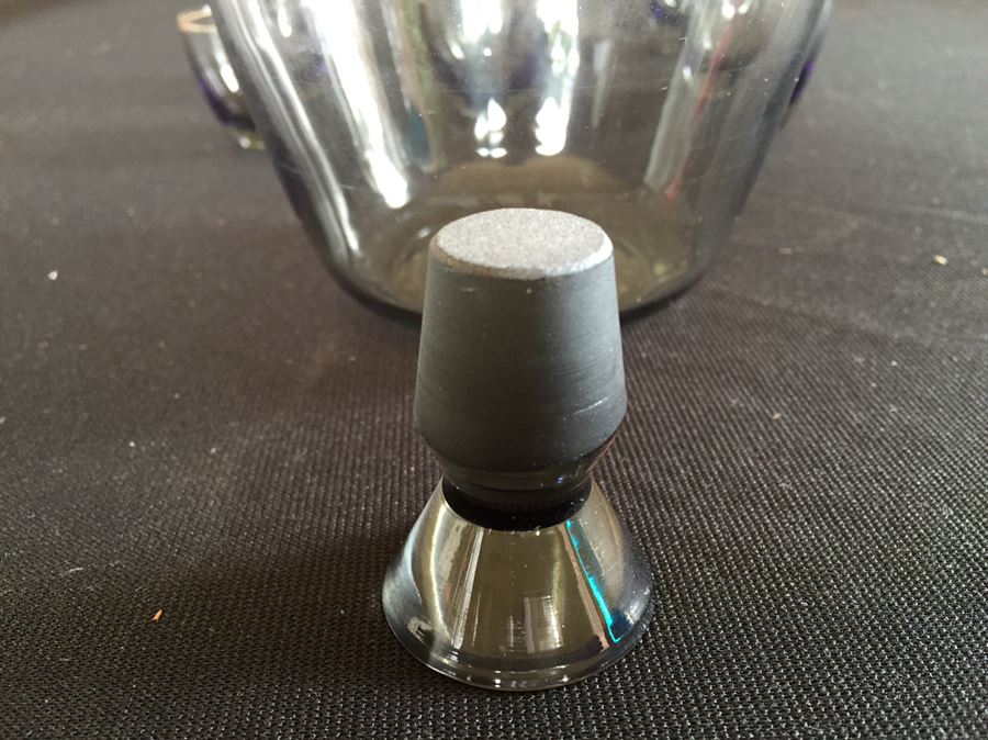 Vintage Mid-Century Smoked Glass Decanter And Cups [Photo 9]