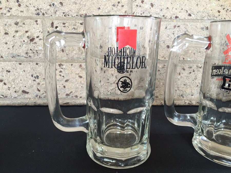 Large Beer Advertising Steins Michelob Lowenbrau Heineken [Photo 2]