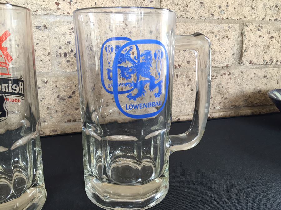 Large Beer Advertising Steins Michelob Lowenbrau Heineken [Photo 4]