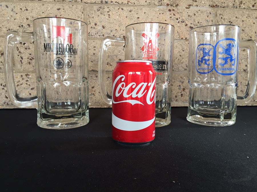 Large Beer Advertising Steins Michelob Lowenbrau Heineken [Photo 8]