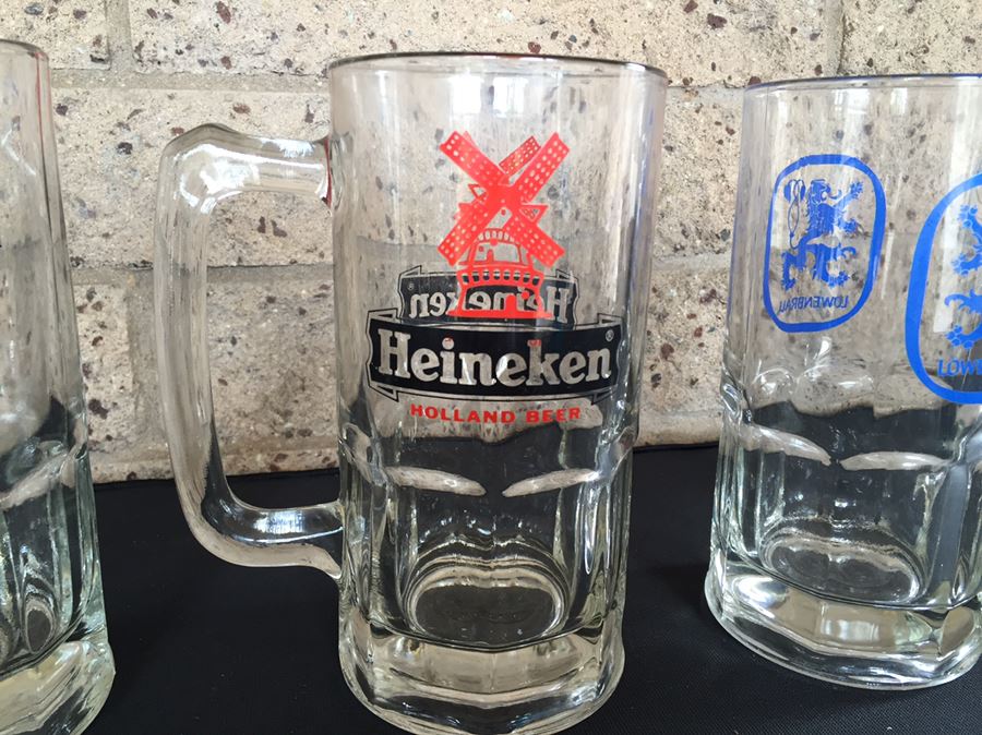 Large Beer Advertising Steins Michelob Lowenbrau Heineken [Photo 3]