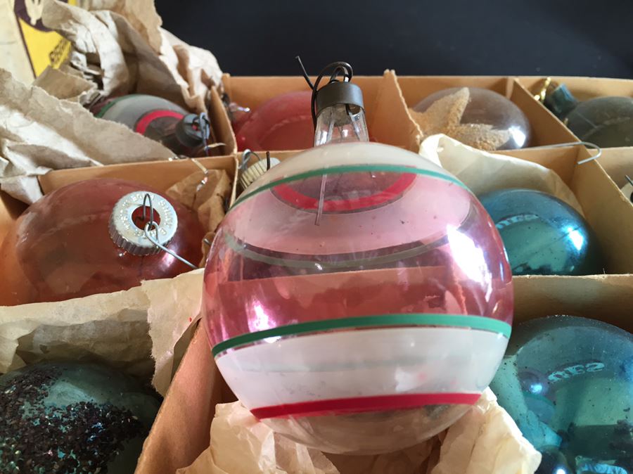 Two Boxes Of Vintage Glass Ornaments Premier Glass Works & Germany [Photo 12]