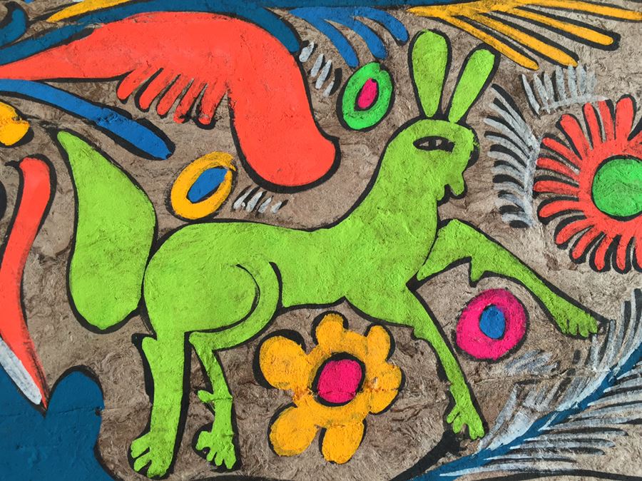 Large Collection Of Vintage Papel Amate Painted Bark Paper Paintings Colorful [Photo 5]