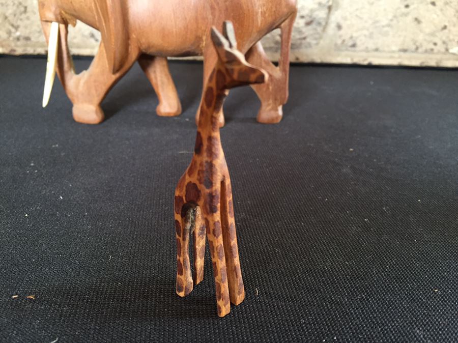 Collection Of Various Wood And Stone Carved Animals And Metal Sculpture Animals [Photo 13]