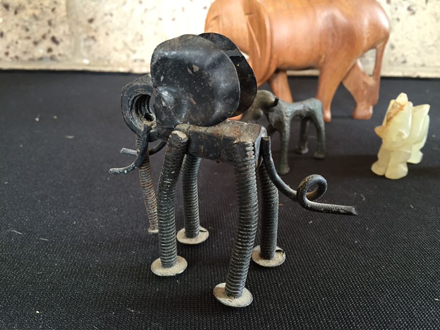 Collection Of Various Wood And Stone Carved Animals And Metal Sculpture Animals [Photo 8]
