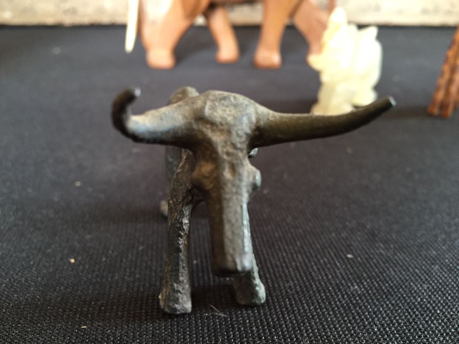 Collection Of Various Wood And Stone Carved Animals And Metal Sculpture Animals [Photo 10]