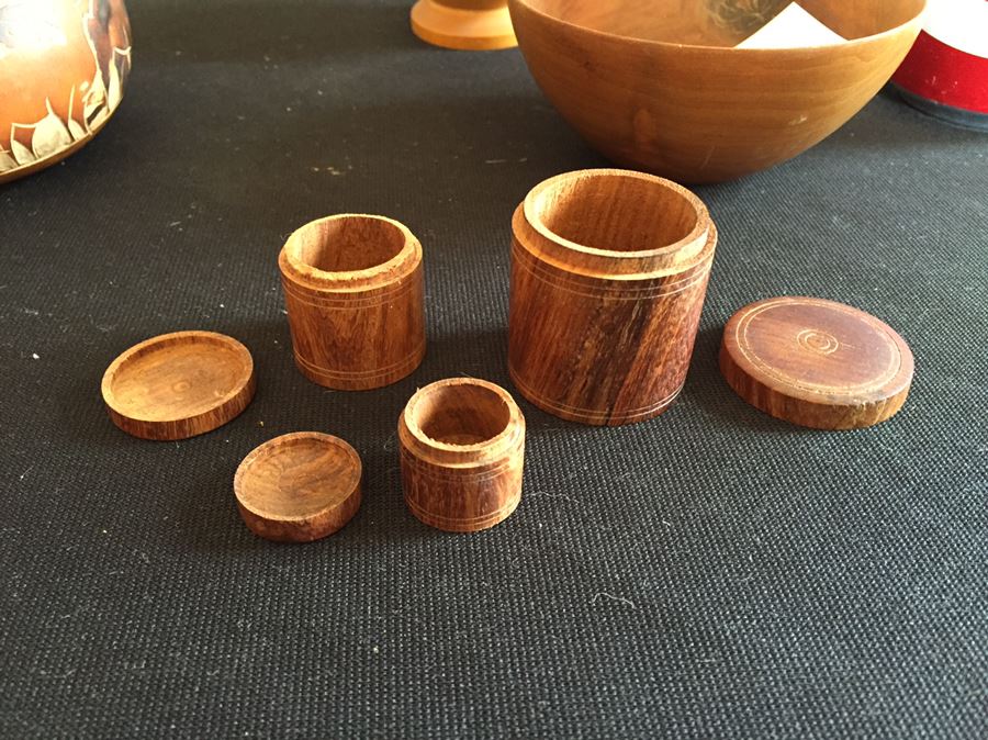 Wooden Bowl And Vase Lot [Photo 3]