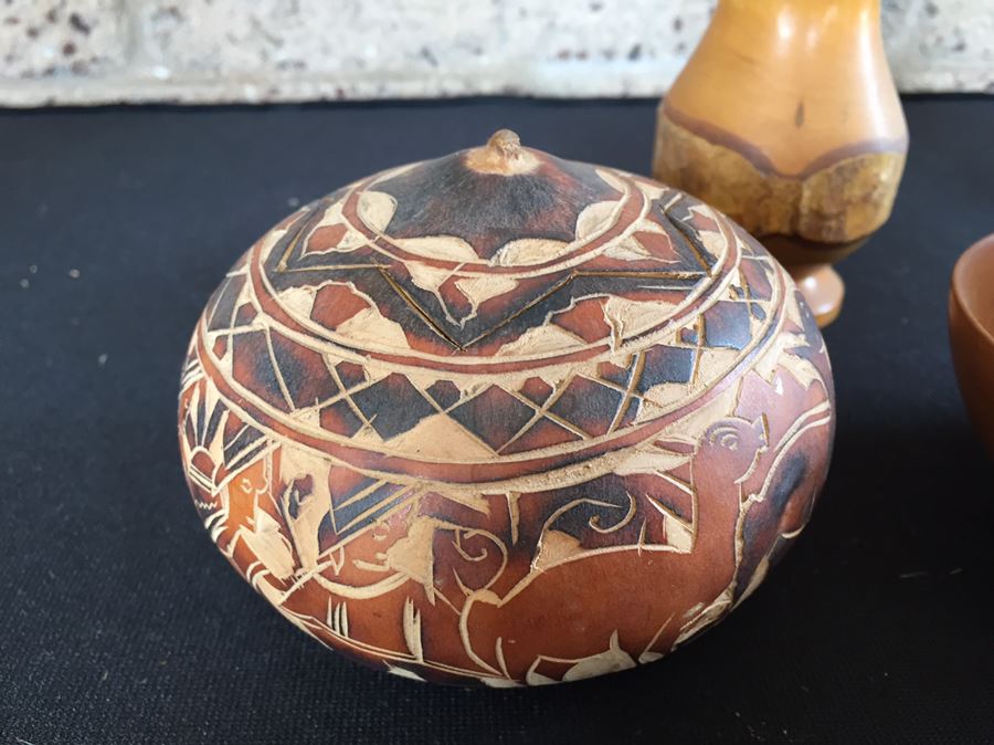 Wooden Bowl And Vase Lot [Photo 4]