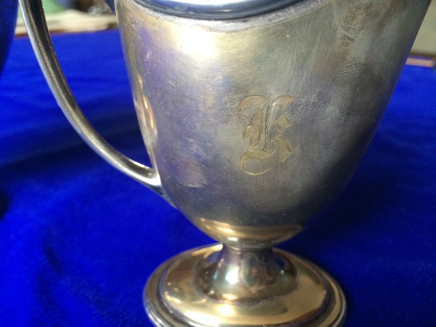 Reed & Barton 2030 Sugar Basket w/ Swining Handle and Creamer Silverplate [Photo 9]