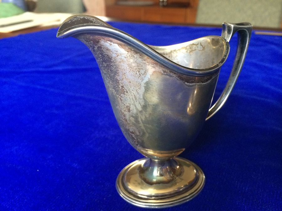 Reed & Barton 2030 Sugar Basket w/ Swining Handle and Creamer Silverplate [Photo 3]