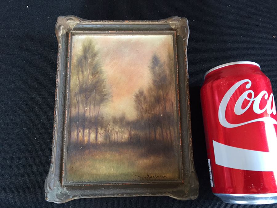 Early 1900's Original Ben Austrian Painting In Vintage Frame [Photo 4]