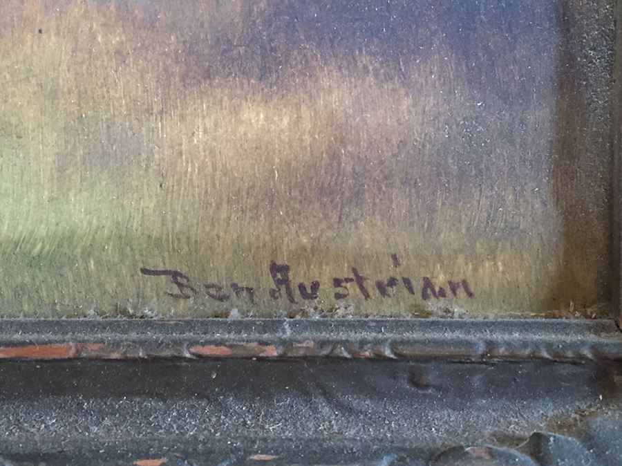 Early 1900's Original Ben Austrian Painting In Vintage Frame [Photo 3]