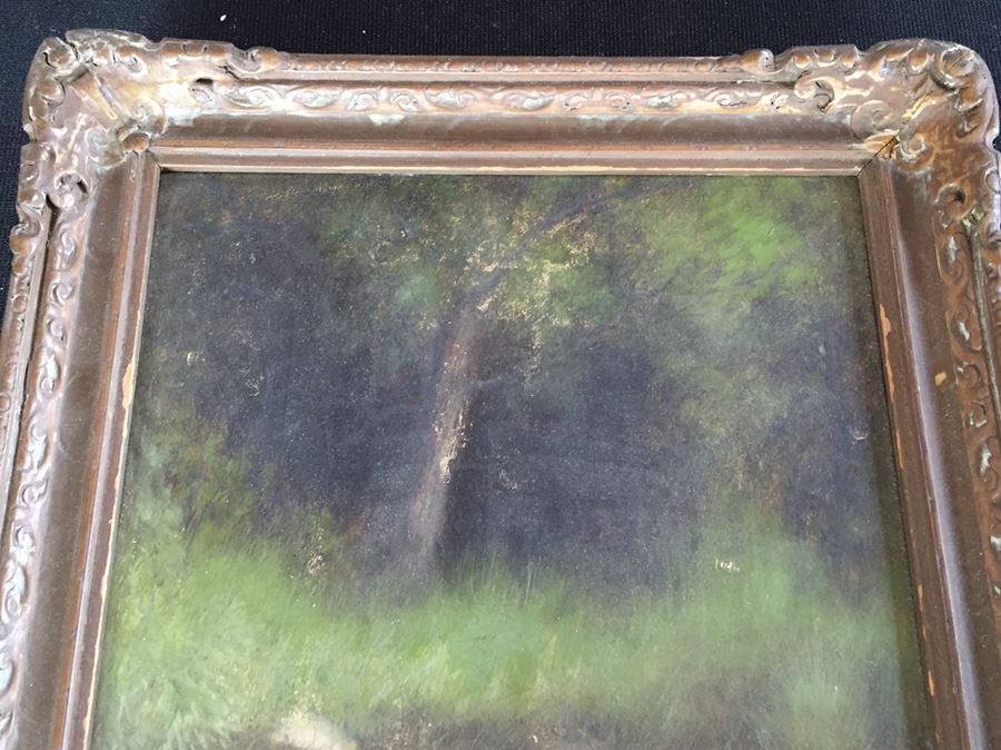 1915 Original Ben Austrian Painting In Vintage Frame [Photo 4]