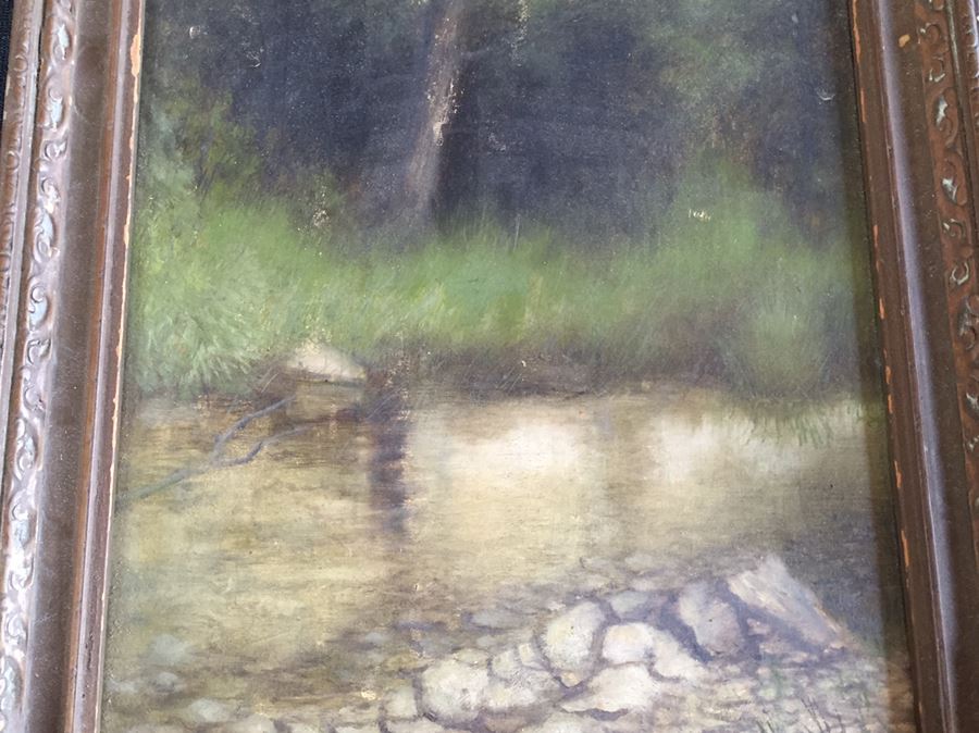 1915 Original Ben Austrian Painting In Vintage Frame [Photo 5]