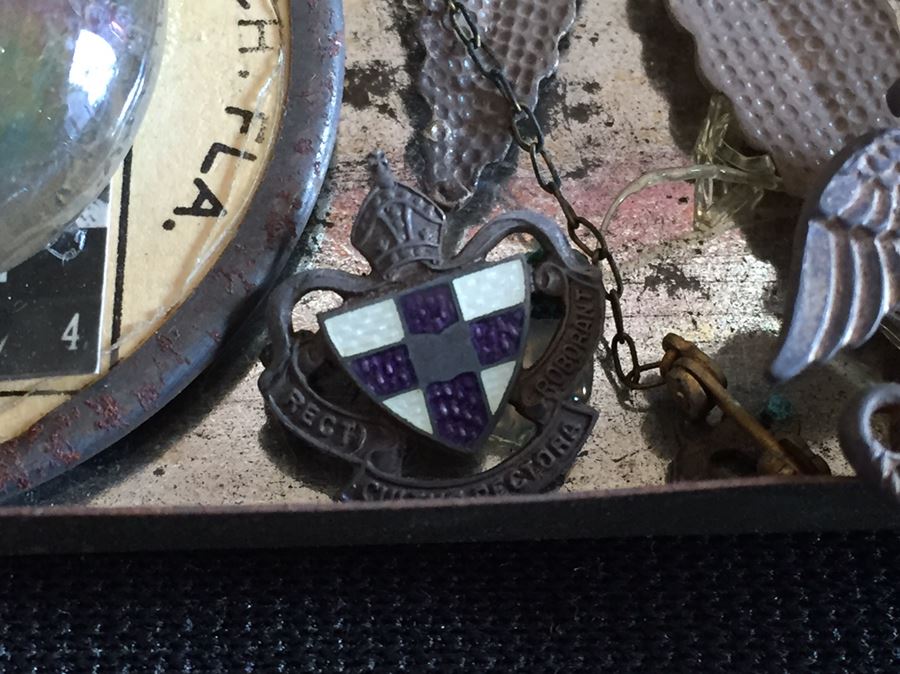 Very Cool Folk Art Piece With Various Military Metals And Rings [Photo 15]