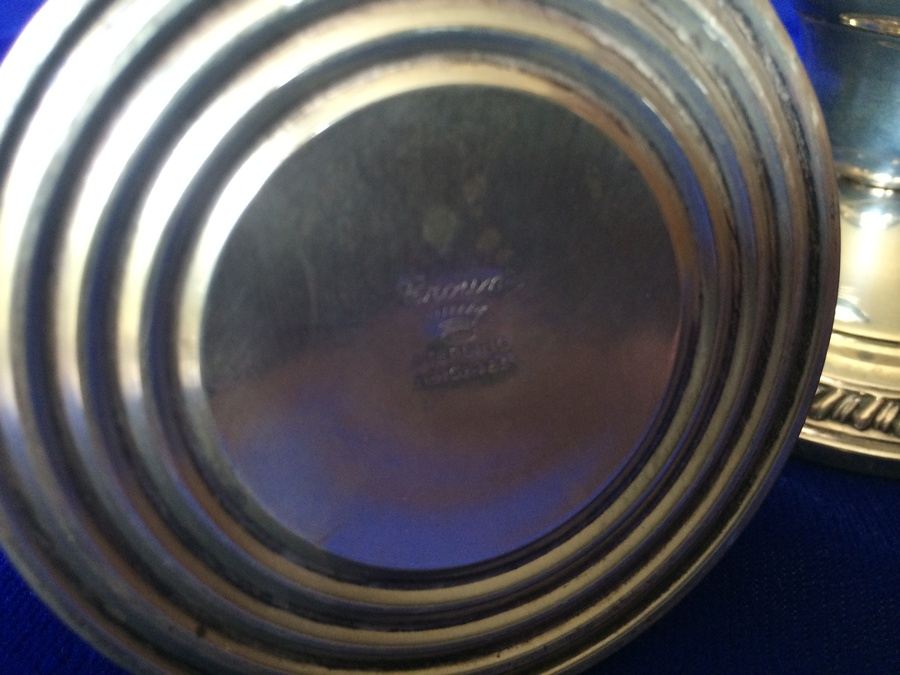 Pair of Crown Silver Weighted Candle Holders [Photo 4]