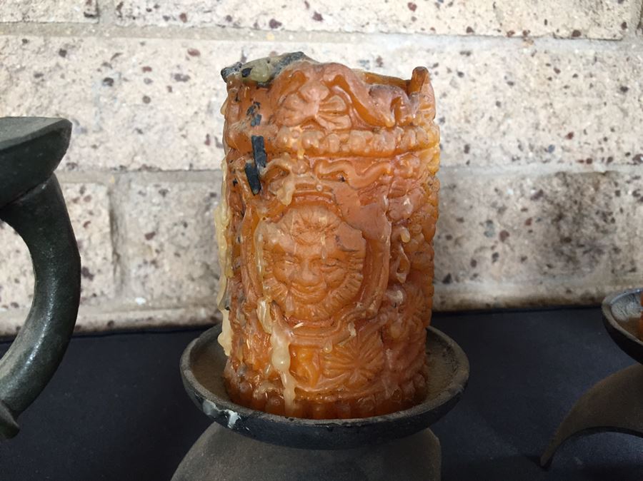 Various Metal Candle Holders And Ornate Footed Bowl [Photo 11]