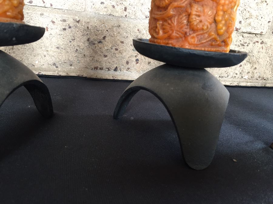 Various Metal Candle Holders And Ornate Footed Bowl [Photo 10]