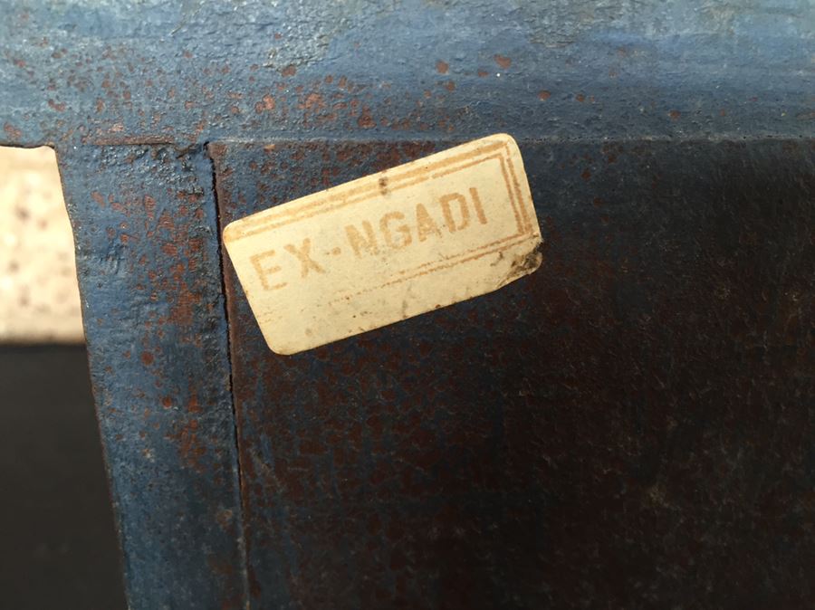 Vintage Blue Wooden Jewelry Trinket Box [Photo 4]