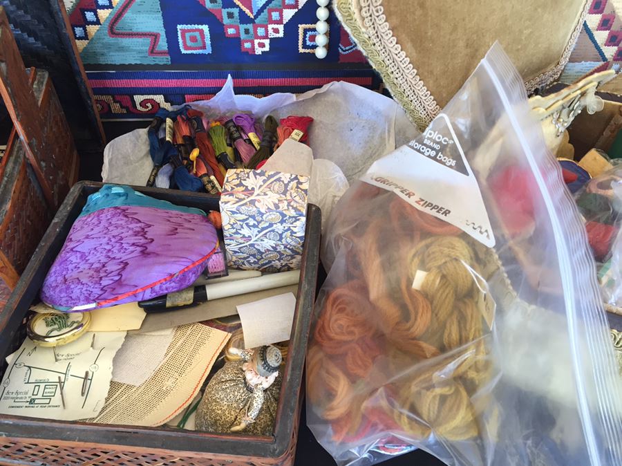Huge Lot Of Sewing, Crafting Items, Baskets And Box Lot [Photo 7]