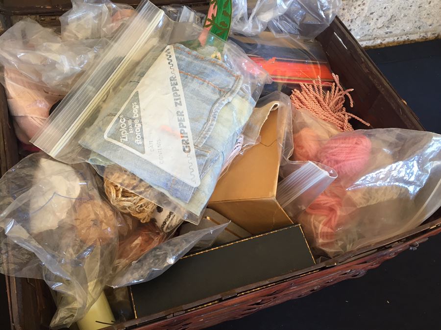 Huge Lot Of Sewing, Crafting Items, Baskets And Box Lot [Photo 26]