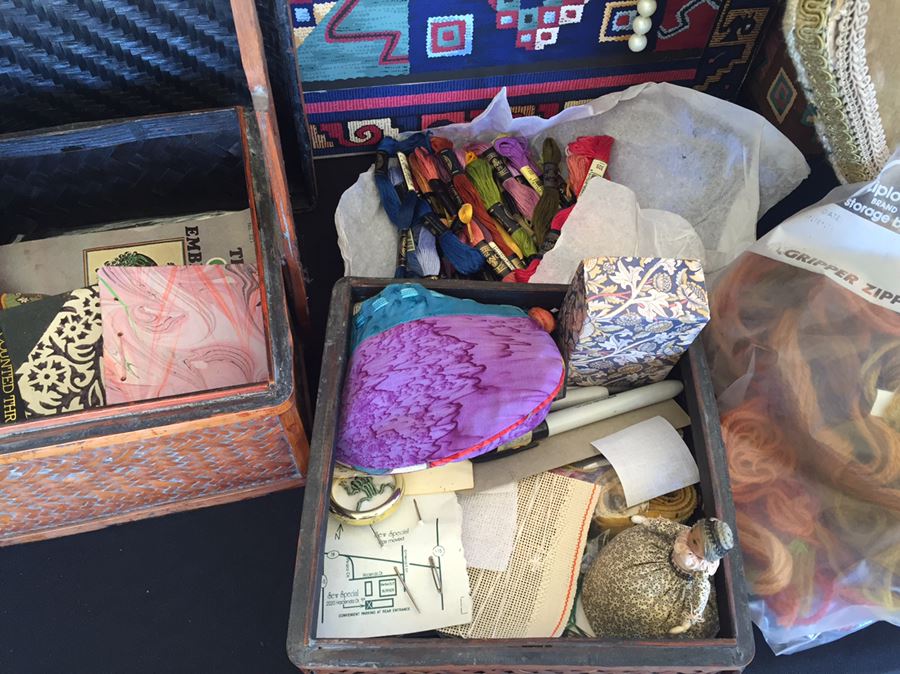 Huge Lot Of Sewing, Crafting Items, Baskets And Box Lot [Photo 3]