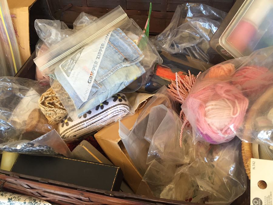 Huge Lot Of Sewing, Crafting Items, Baskets And Box Lot [Photo 21]