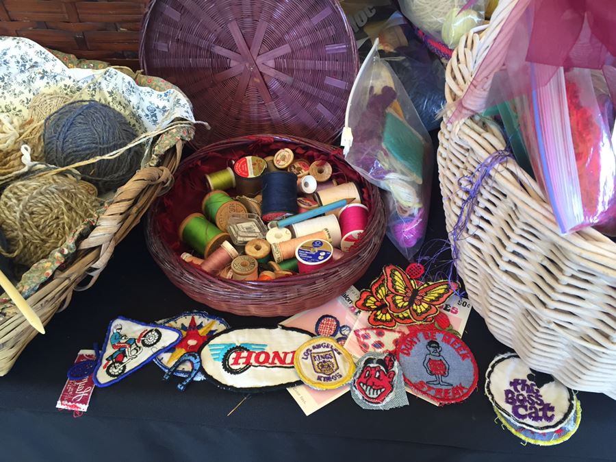 Huge Lot Of Sewing, Crafting Items, Baskets And Box Lot [Photo 15]