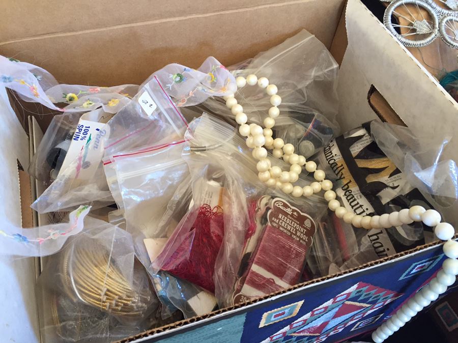 Huge Lot Of Sewing, Crafting Items, Baskets And Box Lot [Photo 5]