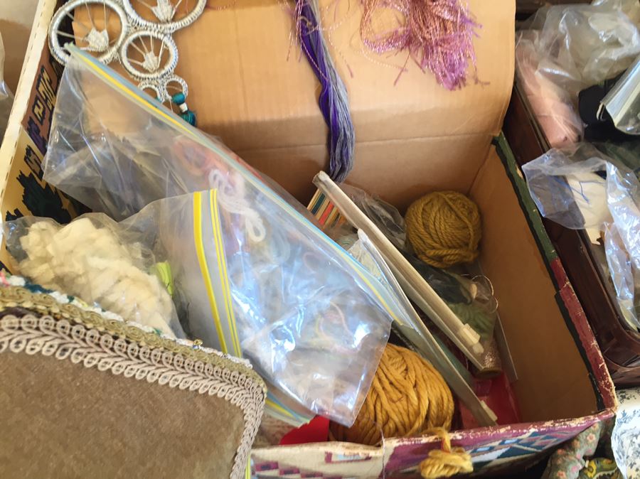 Huge Lot Of Sewing, Crafting Items, Baskets And Box Lot [Photo 9]
