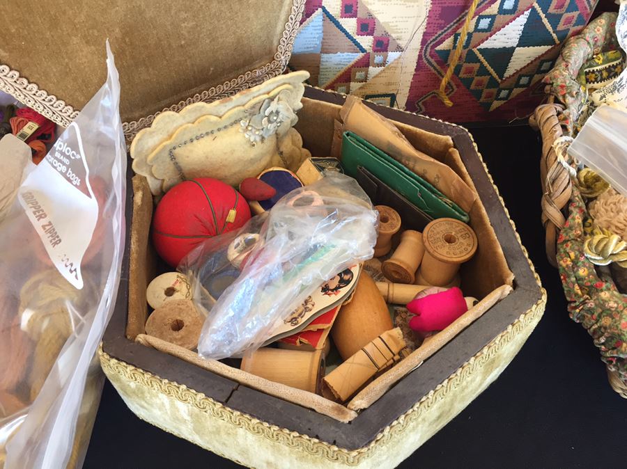 Huge Lot Of Sewing, Crafting Items, Baskets And Box Lot [Photo 8]