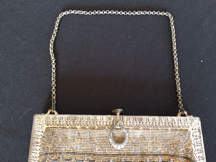 Stunning Vintage Beaded Purse French [Photo 4]