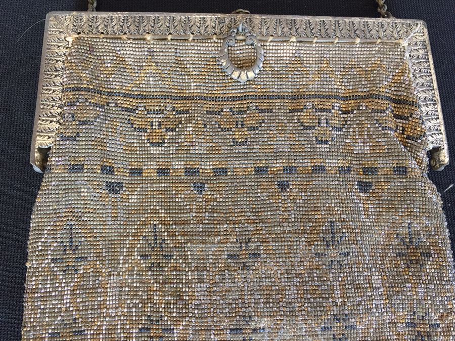 Stunning Vintage Beaded Purse French [Photo 5]