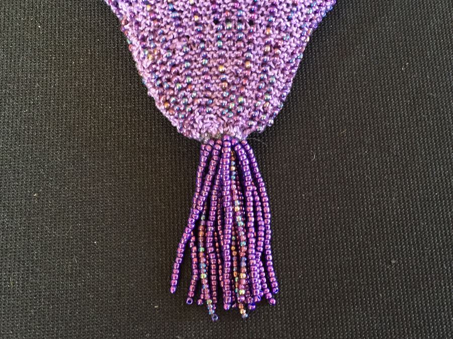 Vintage Purple Pouch / Coin Purse With Expandable Metal Neck [Photo 5]