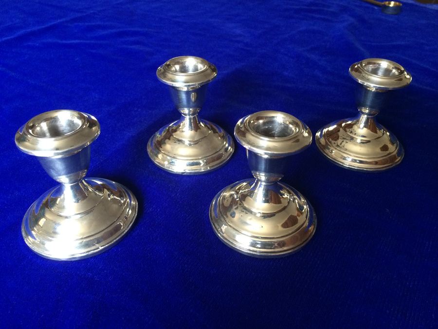 Sterling Silver Weighted Candle Holders [Photo 1]