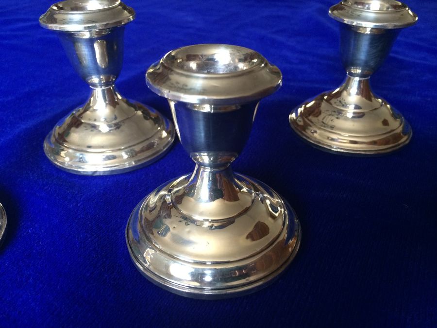 Sterling Silver Weighted Candle Holders