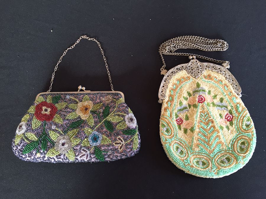 Pair Of Beaded Purses Made In India