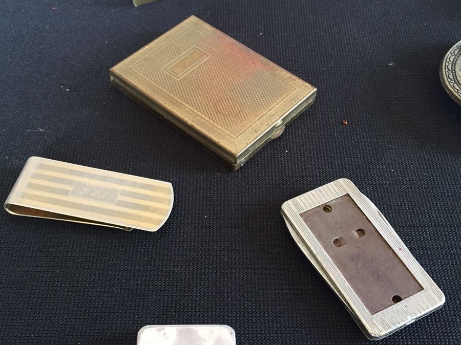 Interesting Men's Dresser Drawer Lot With Zippo Lighter, Pair Of Brass Frontier Casino Las Vegas Belt Buckles And Other Items [Photo 11]