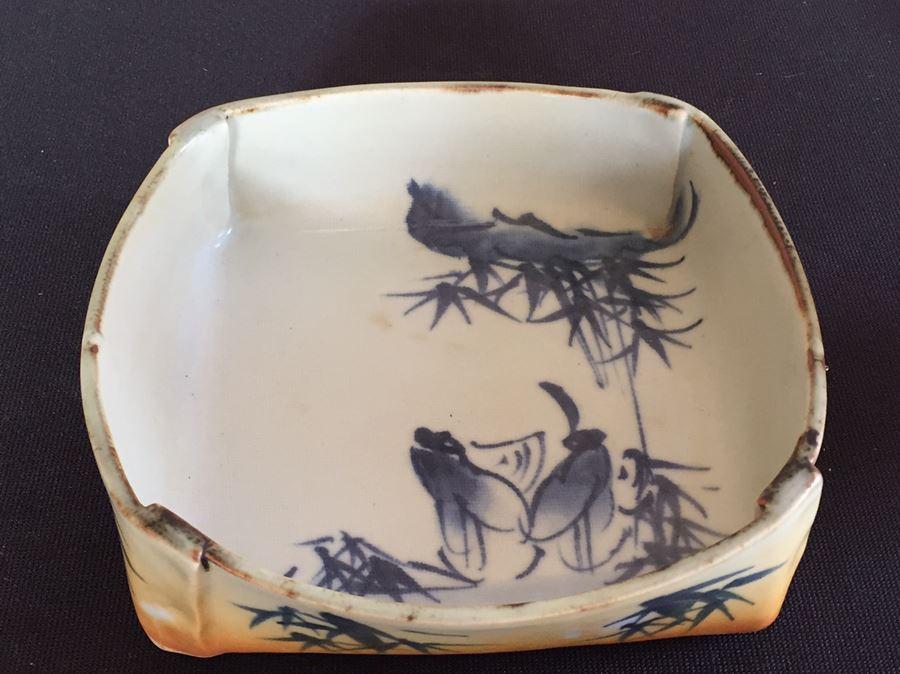 Old Signed Asian Blue And White Bowl [Photo 6]