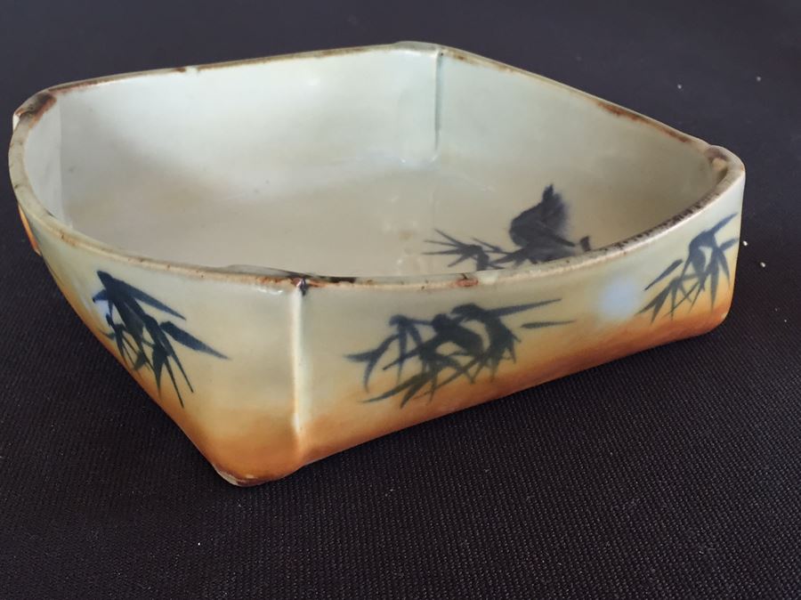 Old Signed Asian Blue And White Bowl [Photo 2]