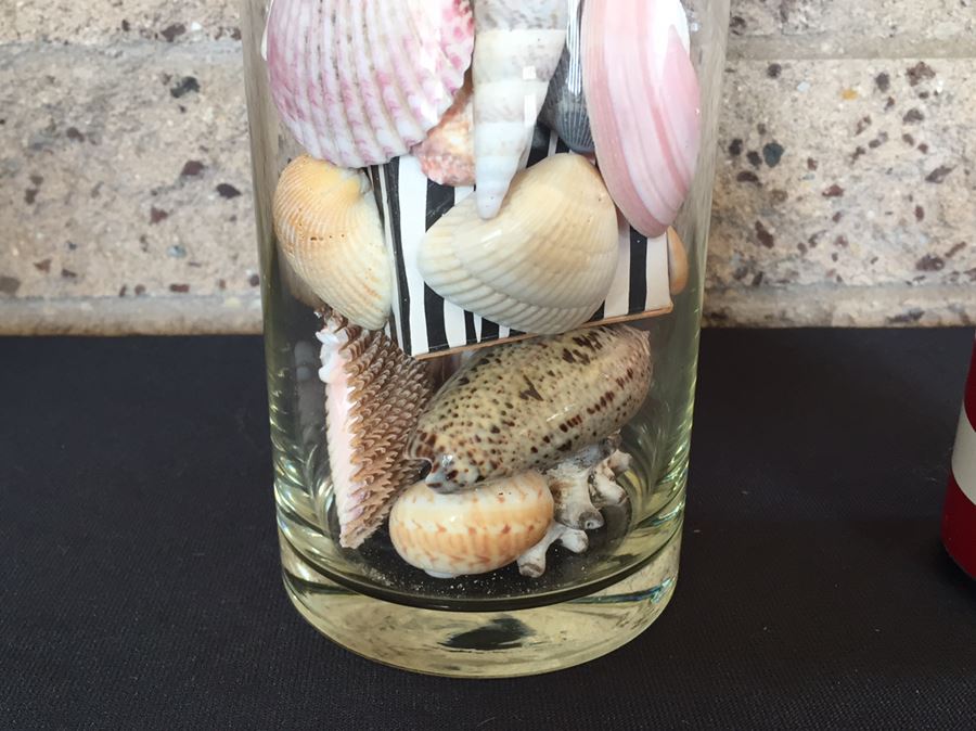Lidded Glass Bottle Filled With Seashells [Photo 5]