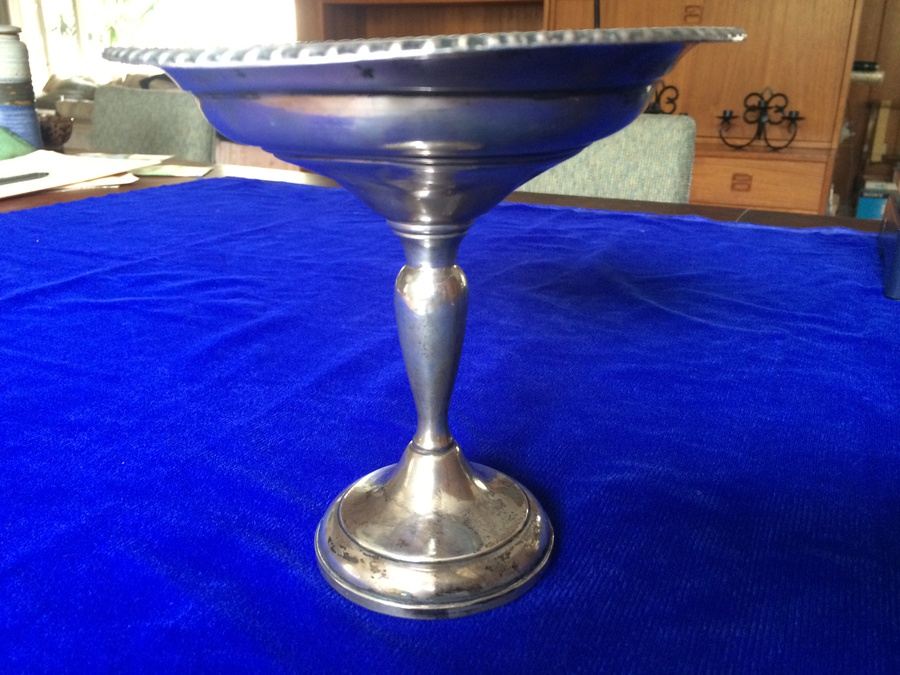 Sterling Re-enforced Footed Silverplate Bowl [Photo 2]