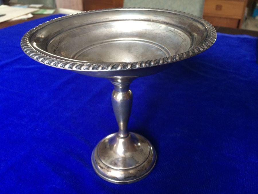 Sterling Re-enforced Footed Silverplate Bowl