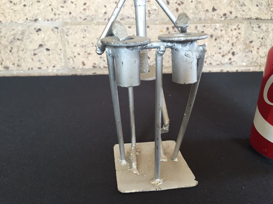 Metal Sculpture Of Drummer From Ghana West Africa [Photo 5]