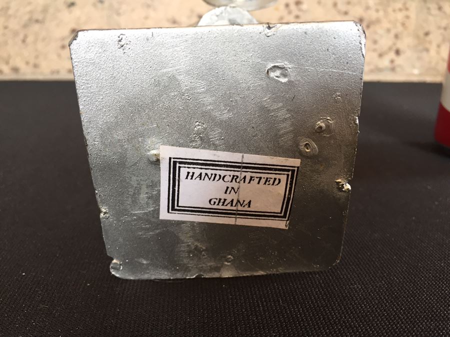 Metal Sculpture Of Drummer From Ghana West Africa [Photo 3]